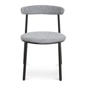 Lava Grey Sena Fabric Dining Chair Set of 2 Modern Design