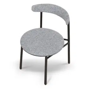 Sena Lava Grey Fabric Dining Chair Set of 2 - Ergonomic Modern Design