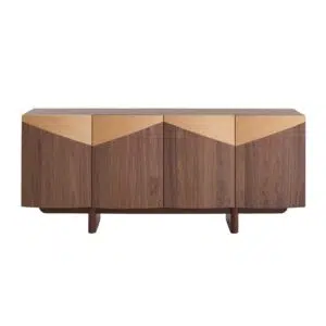 Orla 1.8m Walnut Sideboard - Modern Geometric Design & Storage