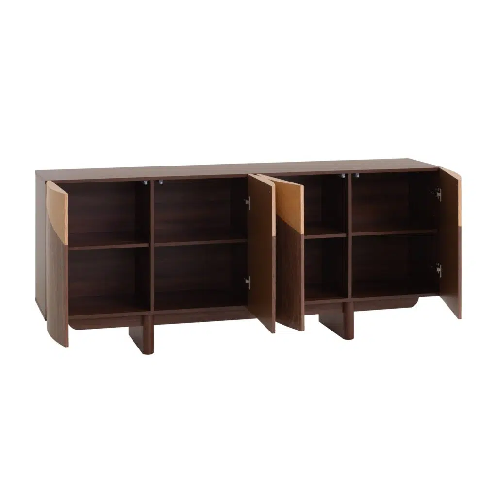 Orla 1.8m Walnut Sideboard with Modern Geometric Design