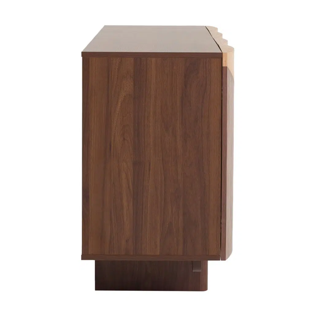 Orla 1.8m Walnut Sideboard Modern Geometric Design