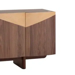 Orla 1.8m Walnut Sideboard - Geometric Design, Storage