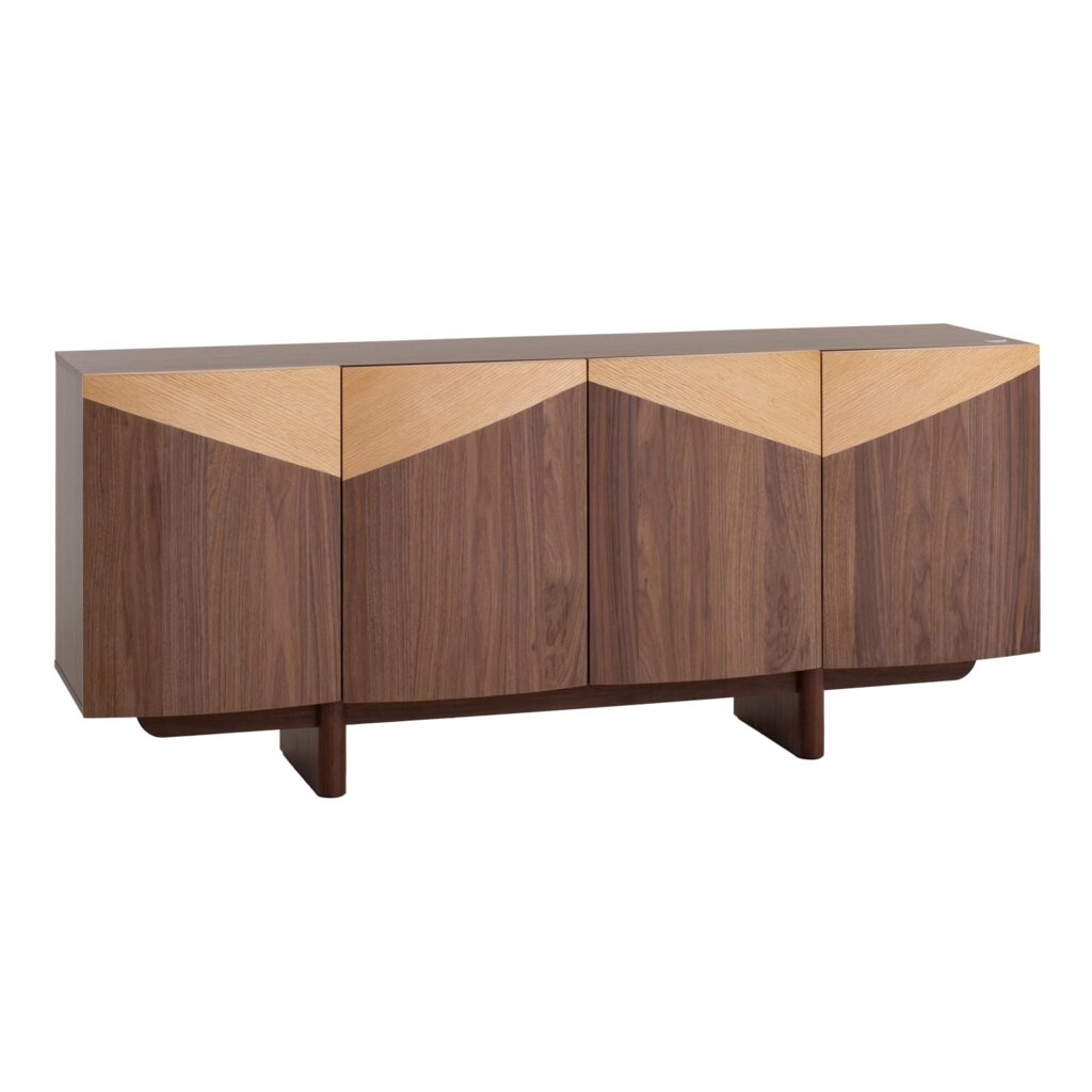 Orla 1.8m Walnut Sideboard – Modern Geometric Design
