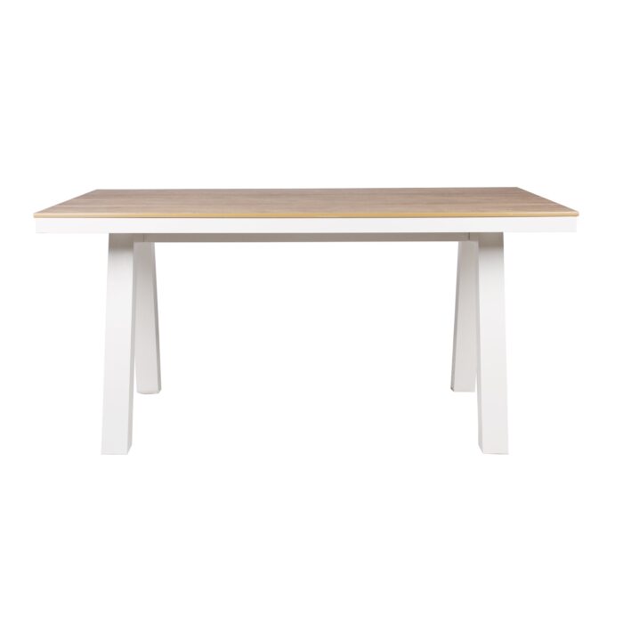 Lumo 1.8m Sand White Outdoor Dining Table - Polywood & Aluminum Frame