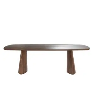 Zyla 2.4m Walnut Dining Table with Angled Legs - Modern Engineered Wood Design