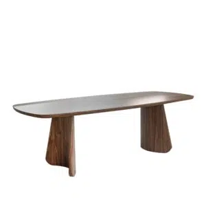 Zyla 2.4m Walnut Dining Table with Angled Legs Modern Design