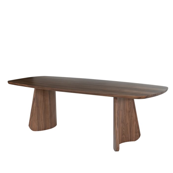 Zyla 2.4m Walnut Dining Table with Angled Legs