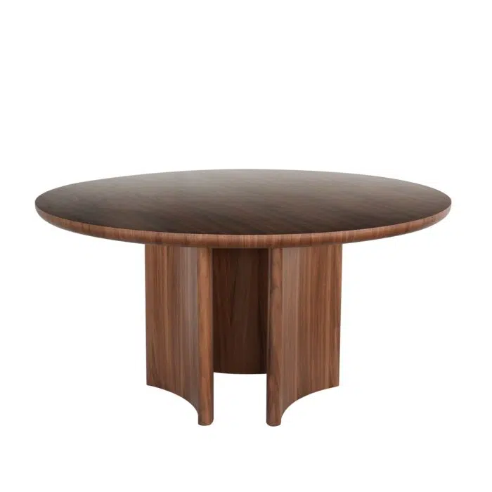 Fero 1.5m Round Dining Table – Walnut