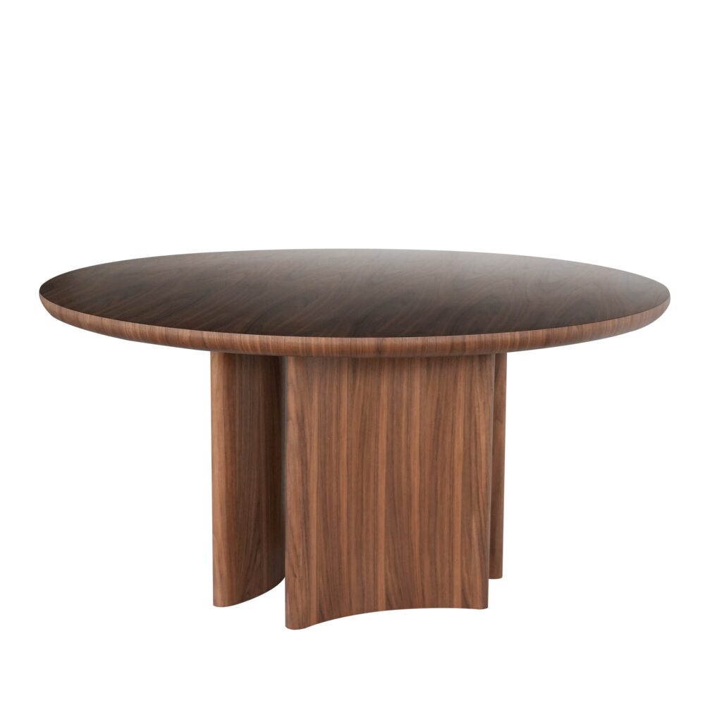 Fero 1.5m Round Walnut Dining Table - Modern Elegance