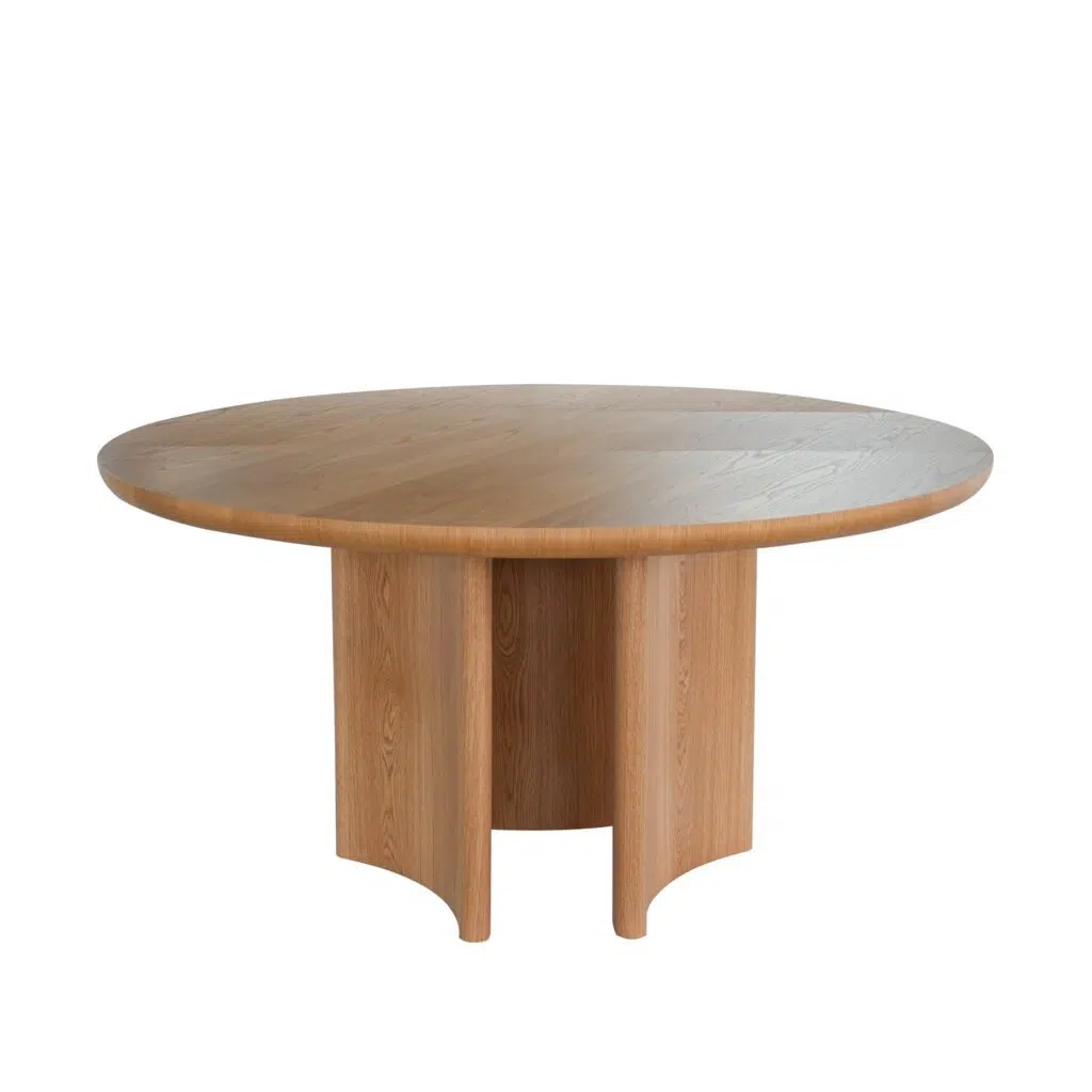 Myra 1.5m Round Dining Table Natural Pedestal Base