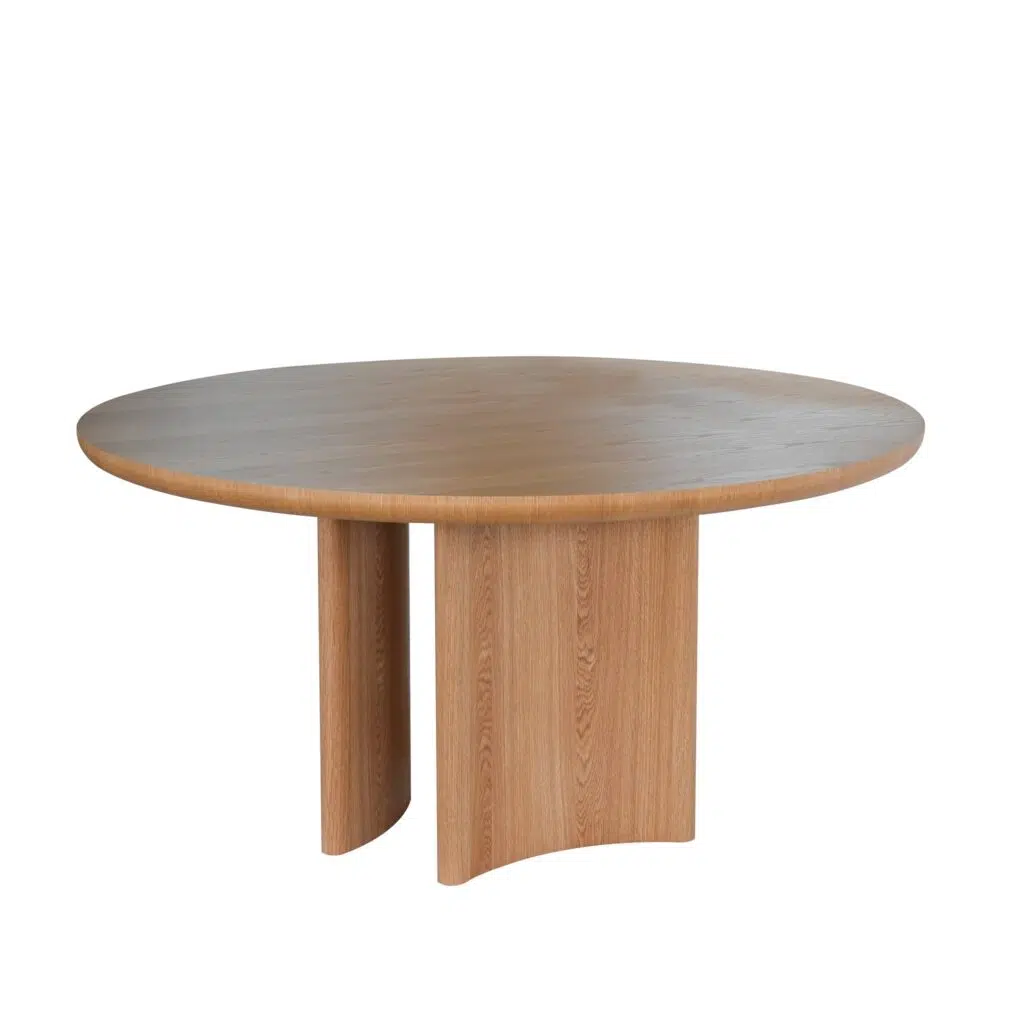 1.5m Round Dining Table Natural Finish
