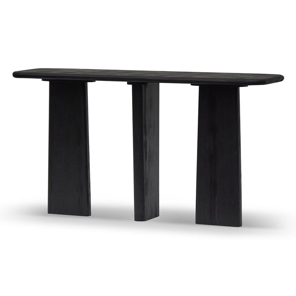 Clyra 1.6m Full Black Minimalist Console Table