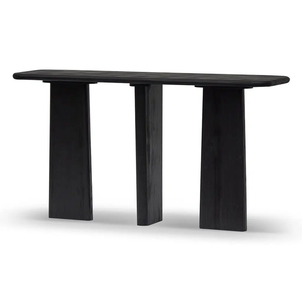 Clyra 1.6m Full Black Minimalist Console Table