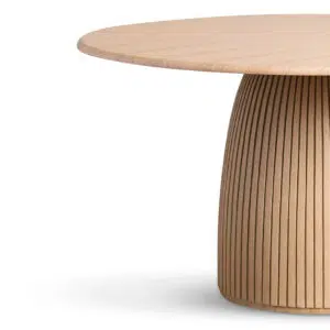 Kiri Round Dining Table Natural Wood Grain Modern Design
