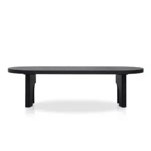 Avric 2.8m Black Oval Modern Dining Table