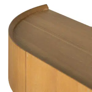 Noryn 1.5m Dusty Oak Console Table – Modern Curved Design