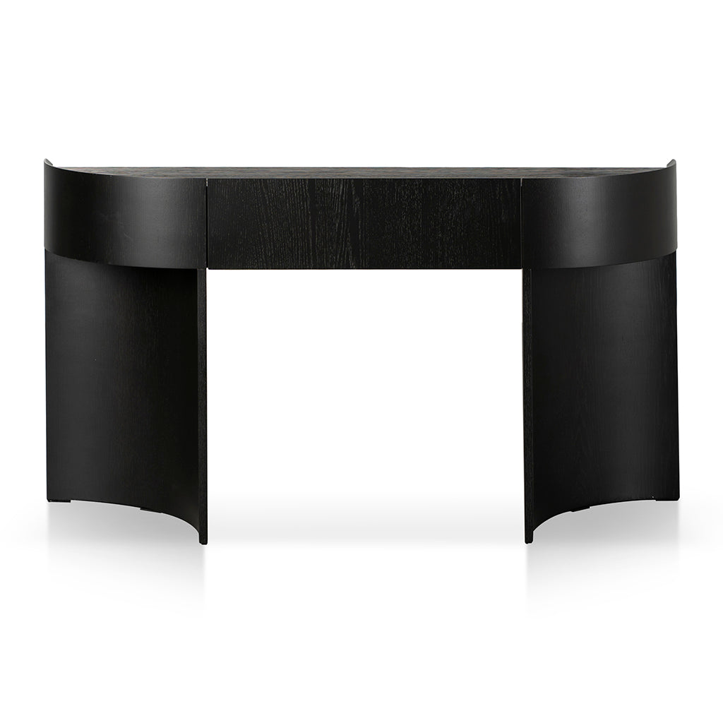 Noryn 1.5m Console Table Textured Espresso Black Modern Design