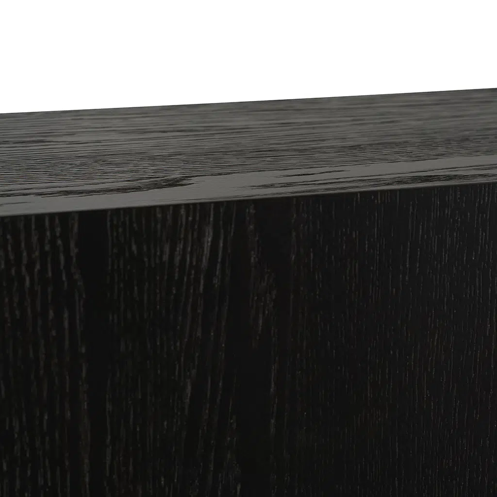 Noryn 1.5m Textured Espresso Black Console Table with Hidden Drawer