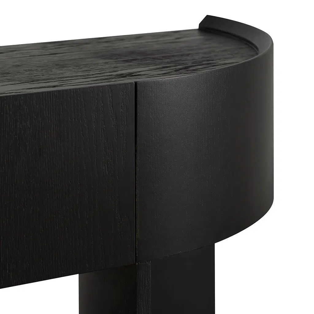 Noryn 1.5m Console Table – Textured Espresso Black Modern Design