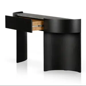 Noryn 1.5m Console Table Textured Espresso Black Modern Design