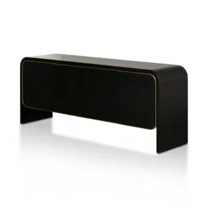 Vylan 2m Buffet Unit Textured Espresso Black Modern Home Storage