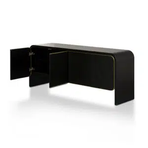 Vylan 2m Buffet Unit Textured Espresso Black Modern Storage