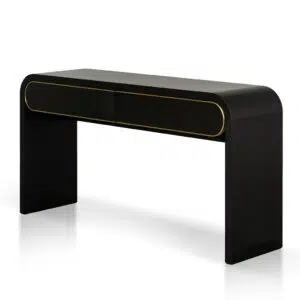 Ziven 1.5m Console Table – Textured Espresso Black Modern Design Durable Storage