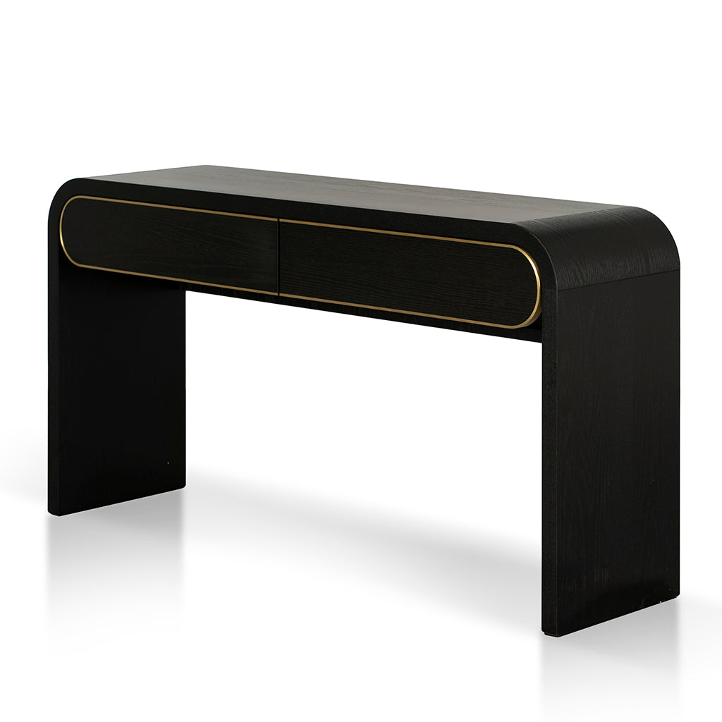Ziven 1.5m Console Table – Textured Espresso Black Modern Design Durable Storage