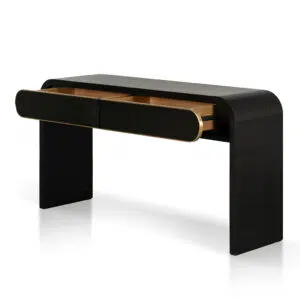 Ziven 1.5m Console Table – Textured Espresso Black, Modern Design & Storage
