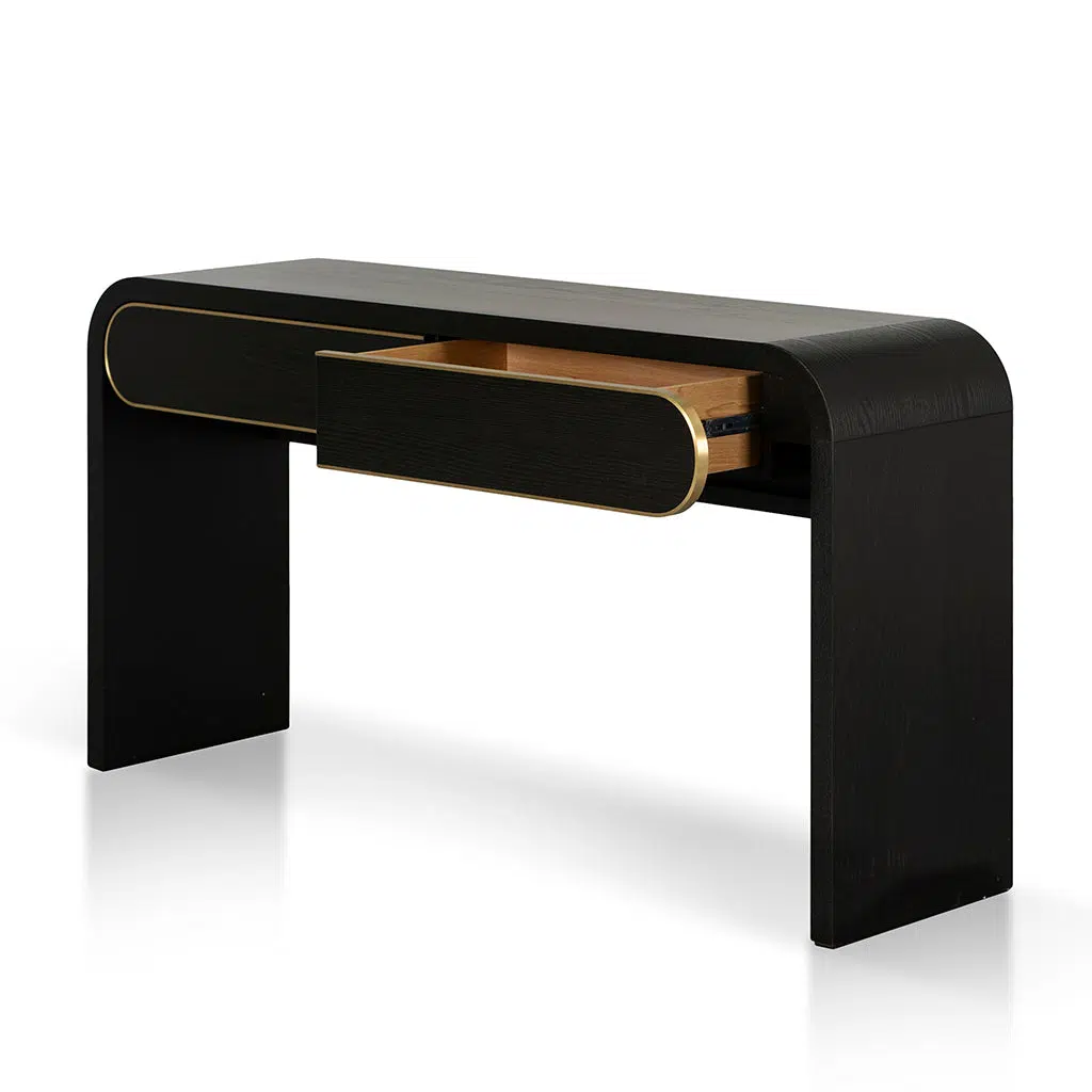 Ziven 1.5m Textured Espresso Black Console Table