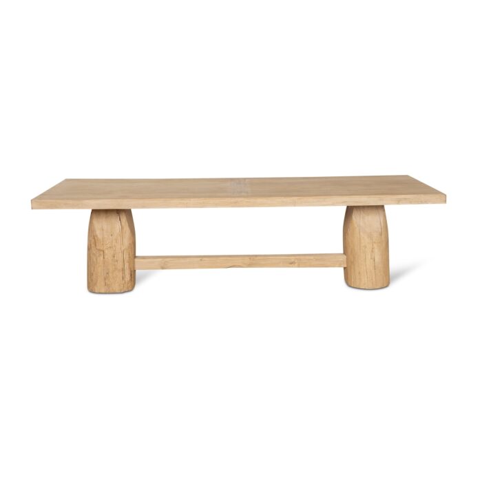 Dyls 2.2m Natural Elm Dining Table Solid Wood