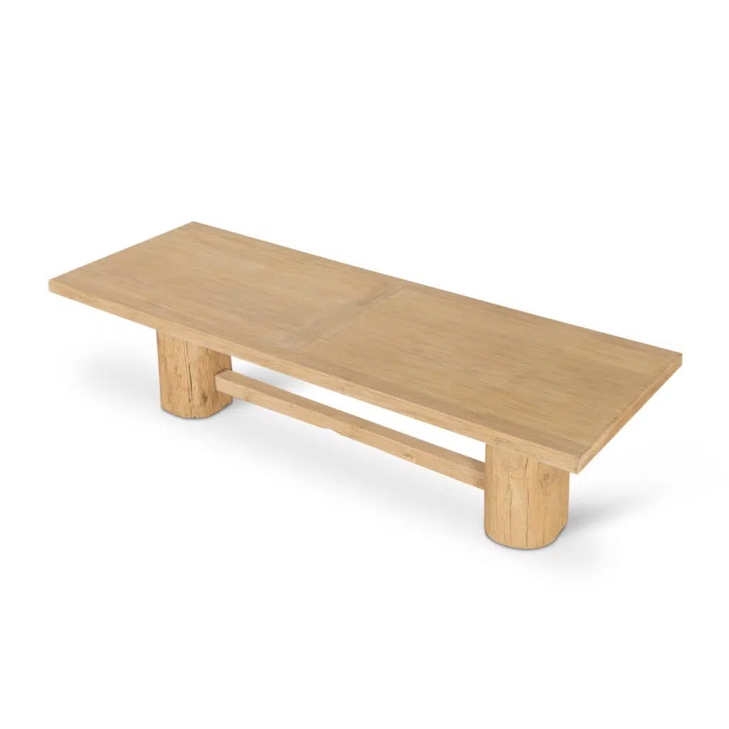 Dyls 2.2m Natural Elm Dining Table - Solid Wood & Luxurious Legs