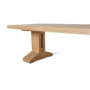 Liam 3m Elm Dining Table - Natural Solid Wood with Wax Finish