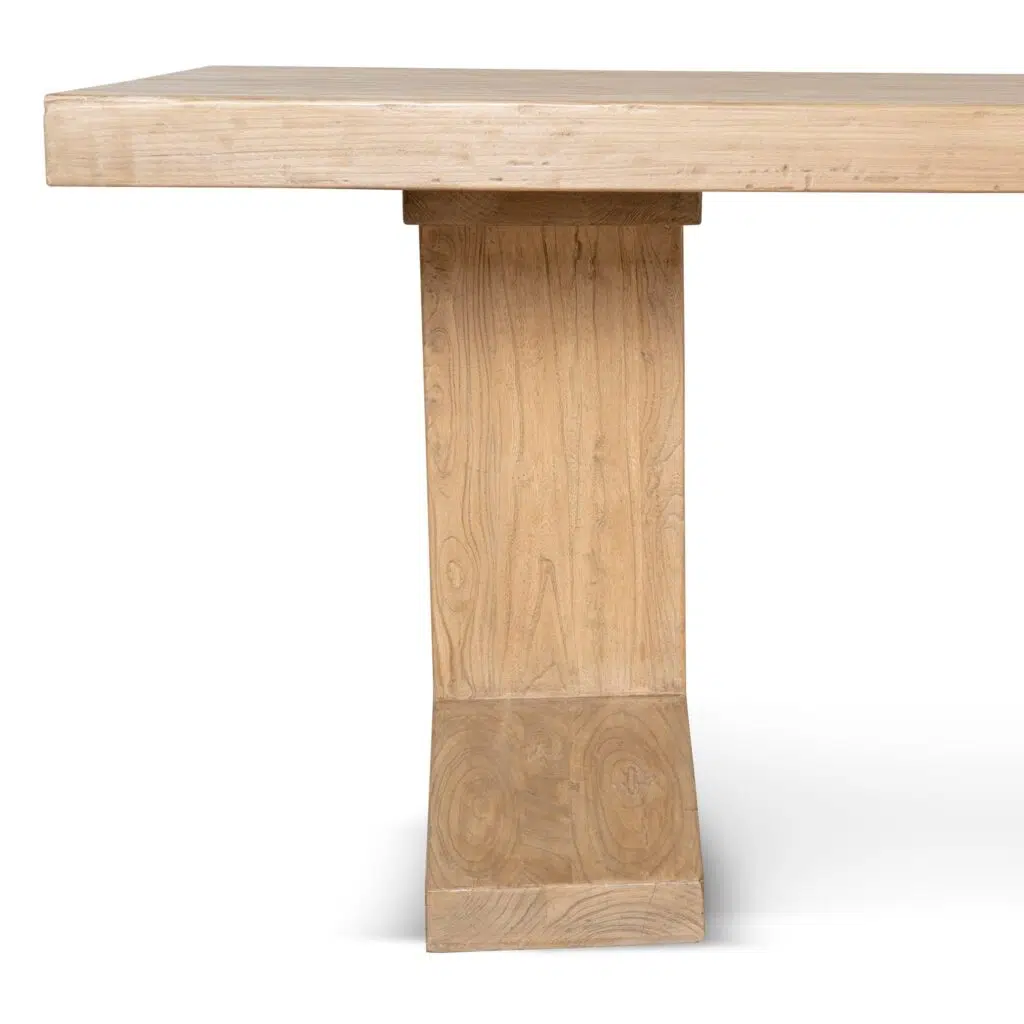 Liam 3m Elm Dining Table Natural Finish – Solid Wood Modern Design