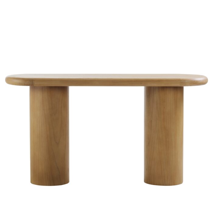 Glera 1.52m Elm Console Table Natural Wood Elegance