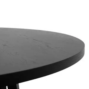Liric 1.5m Black Dining Table with Solid Wood Legs