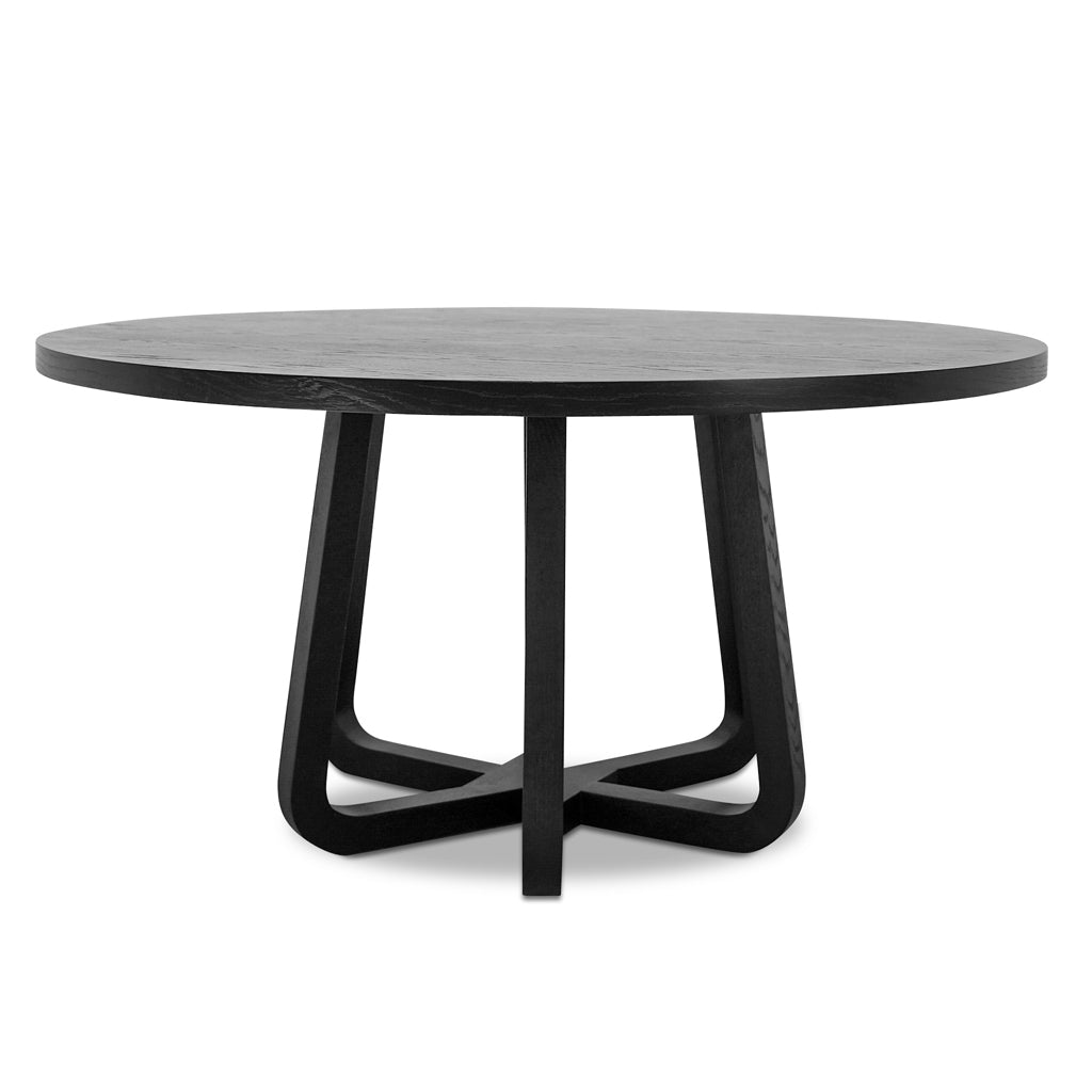 Liric 1.5m Round Black Dining Table
