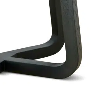 Black Round Dining Table with Artistic Solid Wood Legs