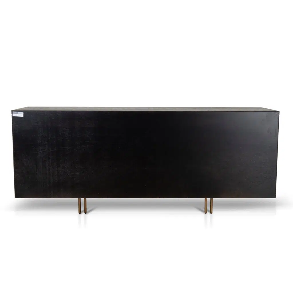 Ava Buffet Unit 2m - Textured Espresso Black Storage