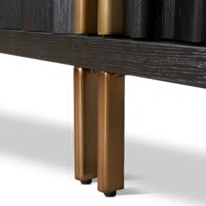 Ava 2m Buffet Unit Textured Espresso Black - Elegant Storage Furniture