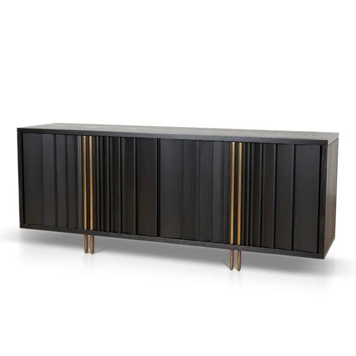 Ava 2m Buffet Unit – Textured Espresso Black
