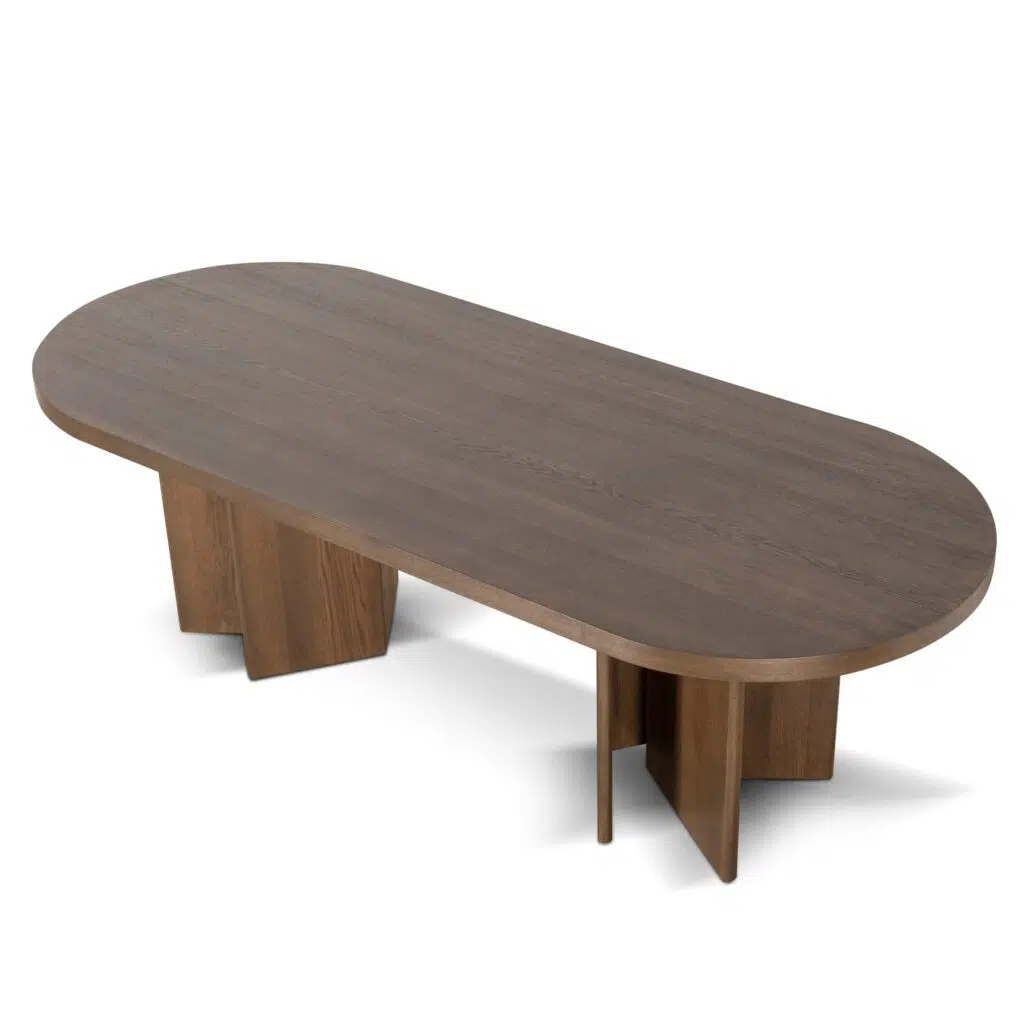 Leif 2.4m Oval Dining Table Caramel Oak - Elegant Design