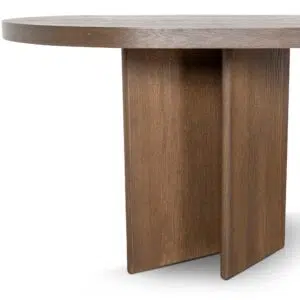 Leif 2.4m Pill Shape Dining Table Caramel Oak