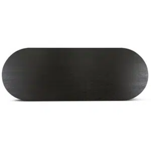 Orix 3m Pill Shape Dining Table Textured Espresso Black