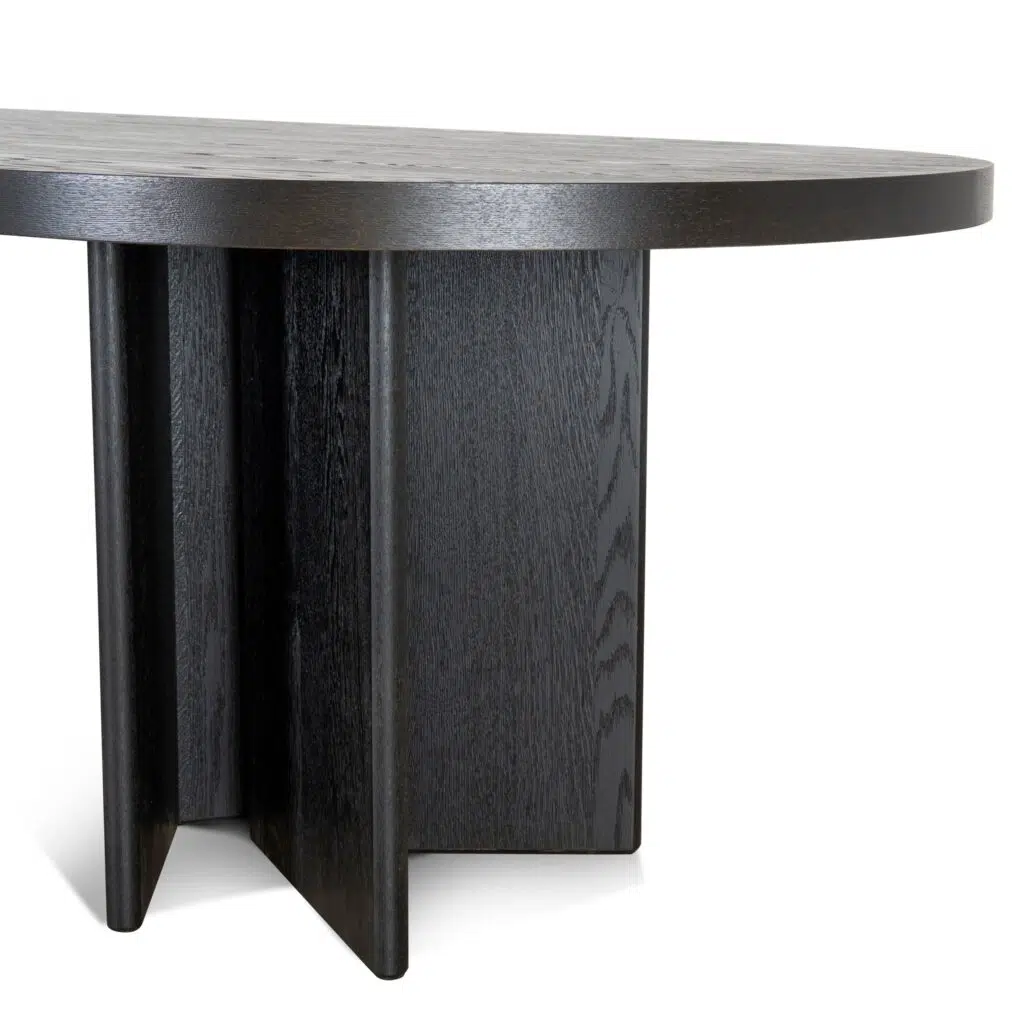 Orix 3m Pill Shape Espresso Black Dining Table