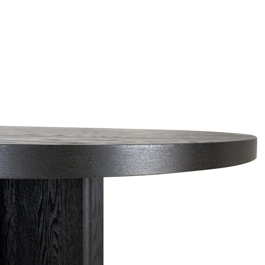 Orix 3m Pill Shape Dining Table Textured Espresso Black 8-10 Seater Modern Design