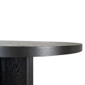 Orix 3m Pill Shape Dining Table Textured Espresso Black 8-10 Seater Modern Design