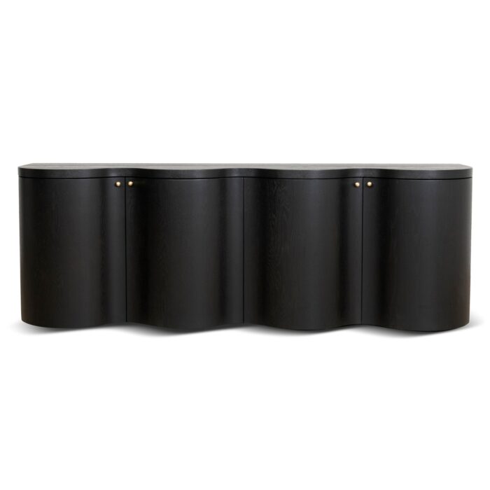 Avery 2.15m Buffet Unit Textured Espresso Black Spacious Storage