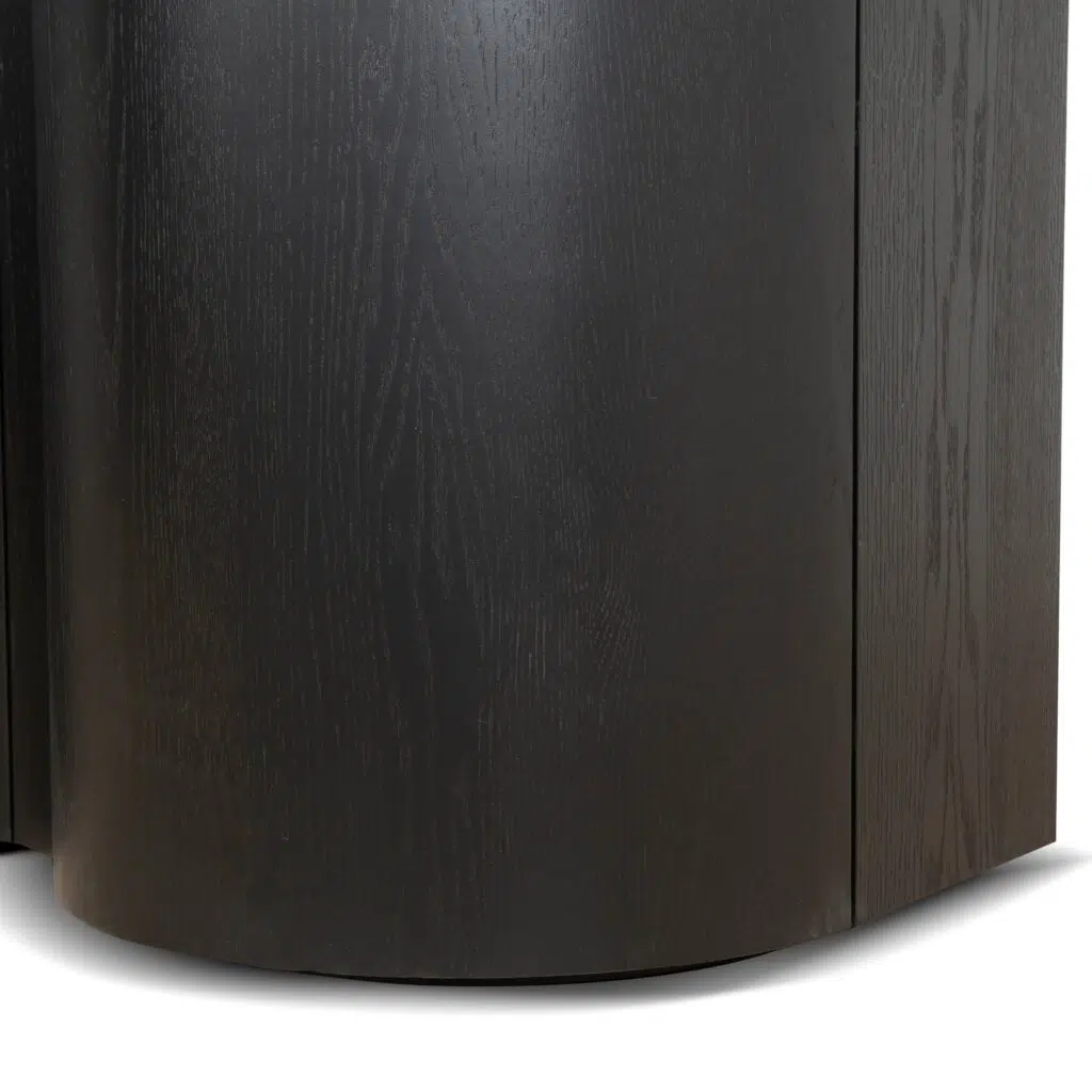 Avery 2.15m Textured Espresso Black Buffet Unit - Engineered Wood Design