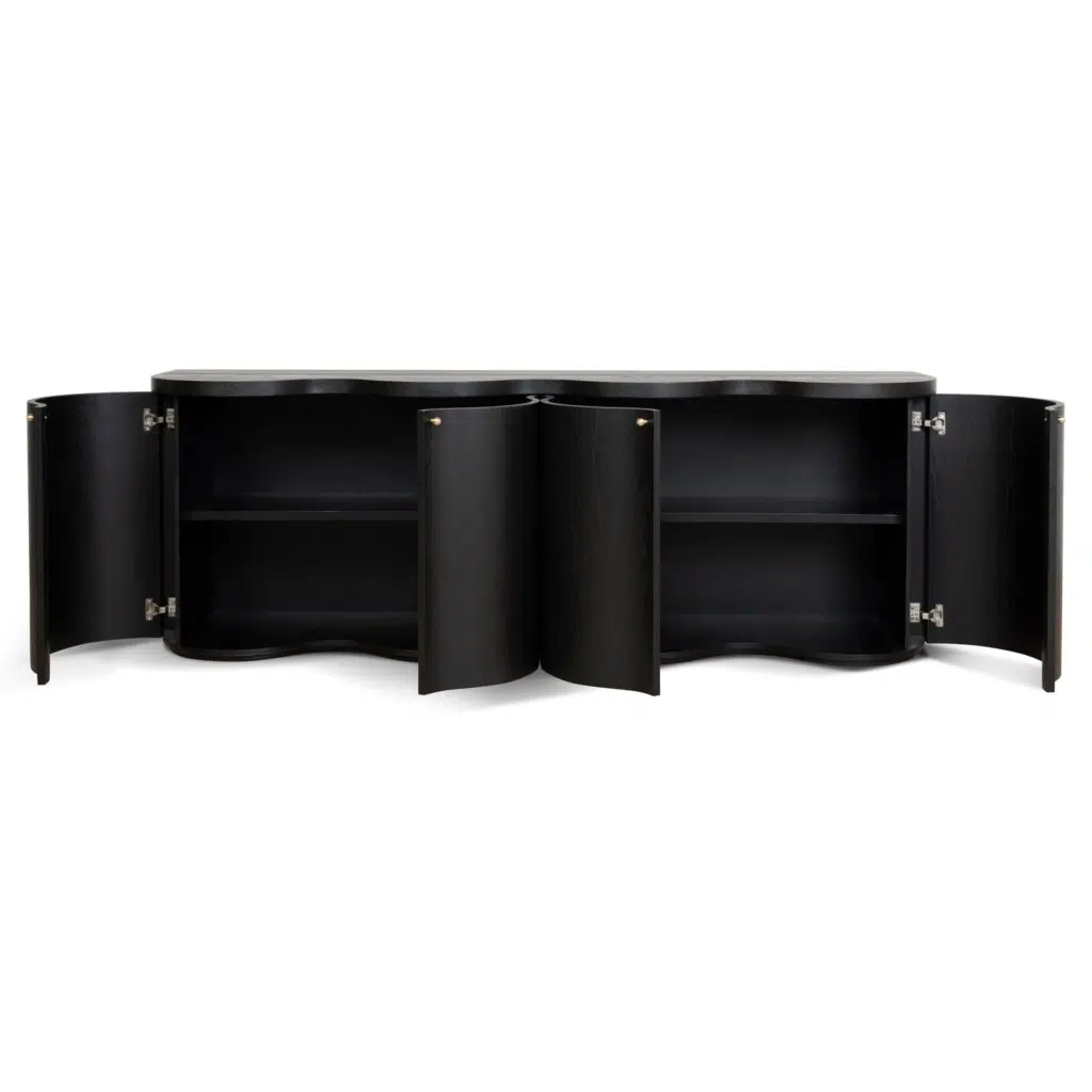 Avery 2.15m Buffet - Textured Espresso Black Wood